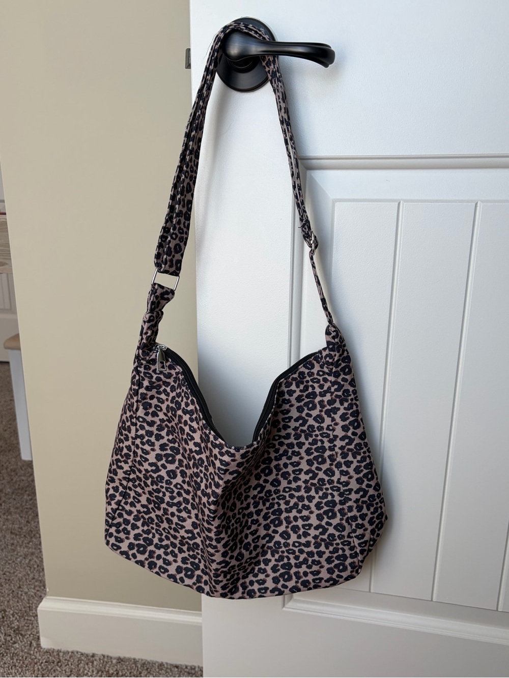 Adjustable Leopard Crossbody Bag